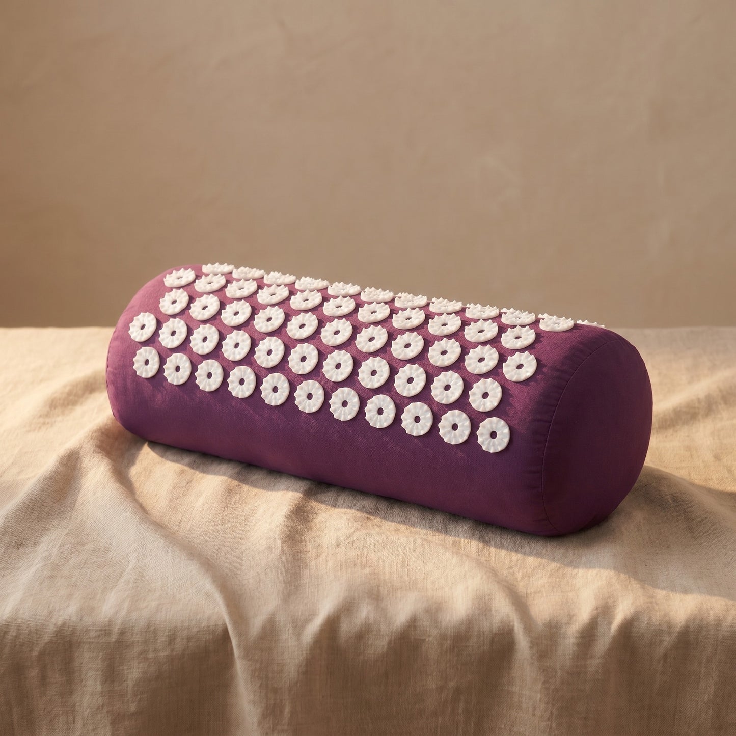 Quillaby Acupressure Pillow — Purple colour, shaped for the neck