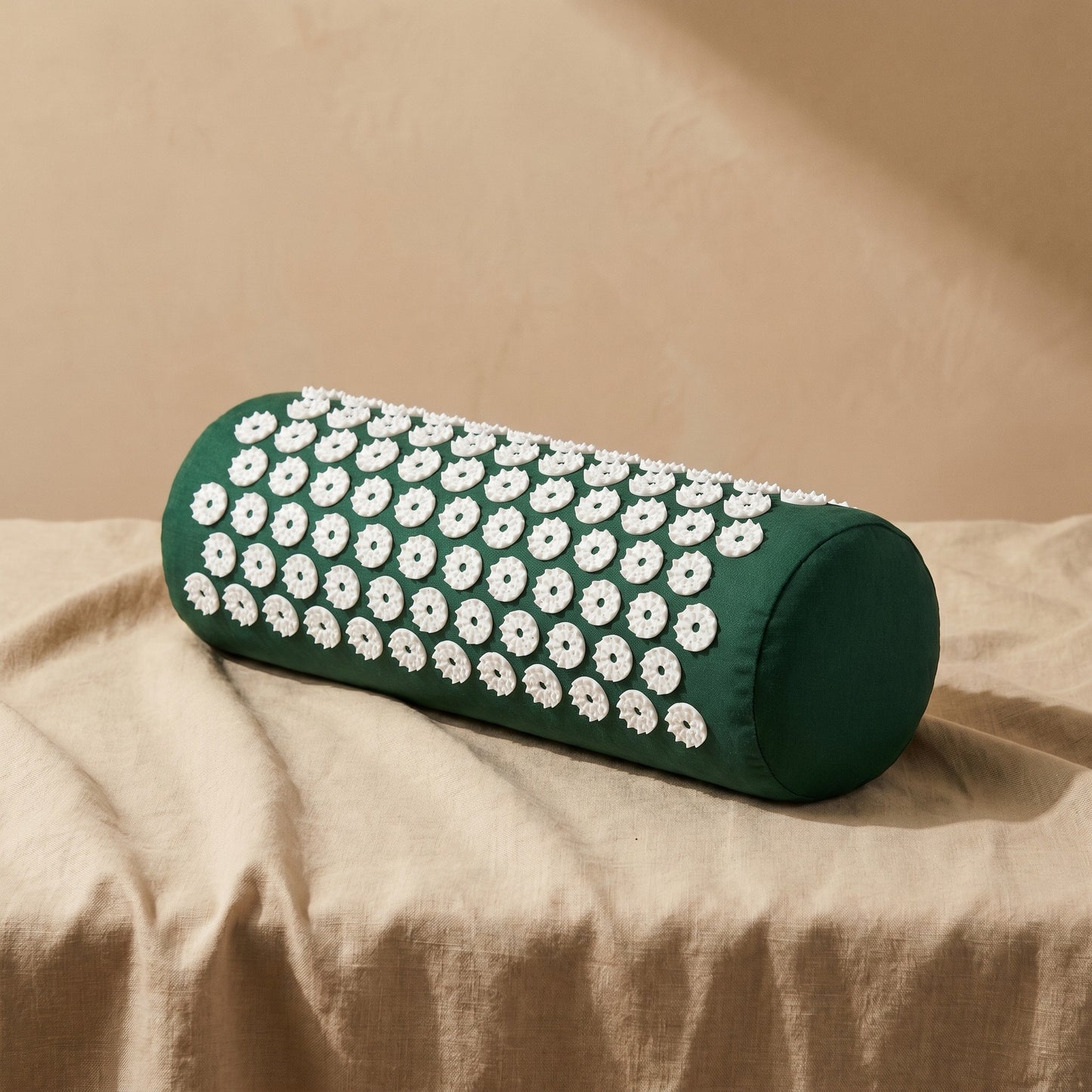 Quillaby Acupressure Pillow — Green colour, shaped for the neck