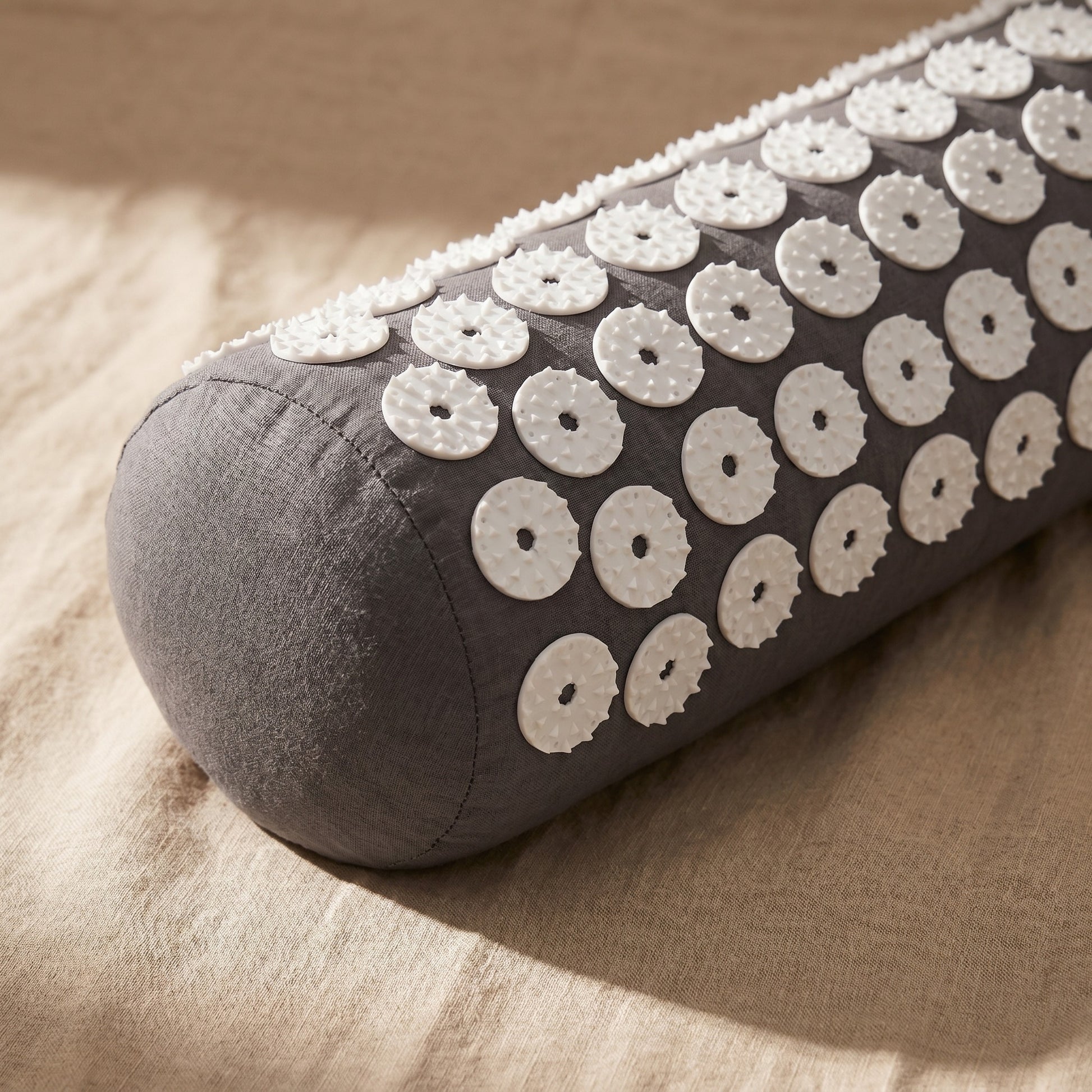 Quillaby Acupressure Pillow — Grey colour, shaped for the neck